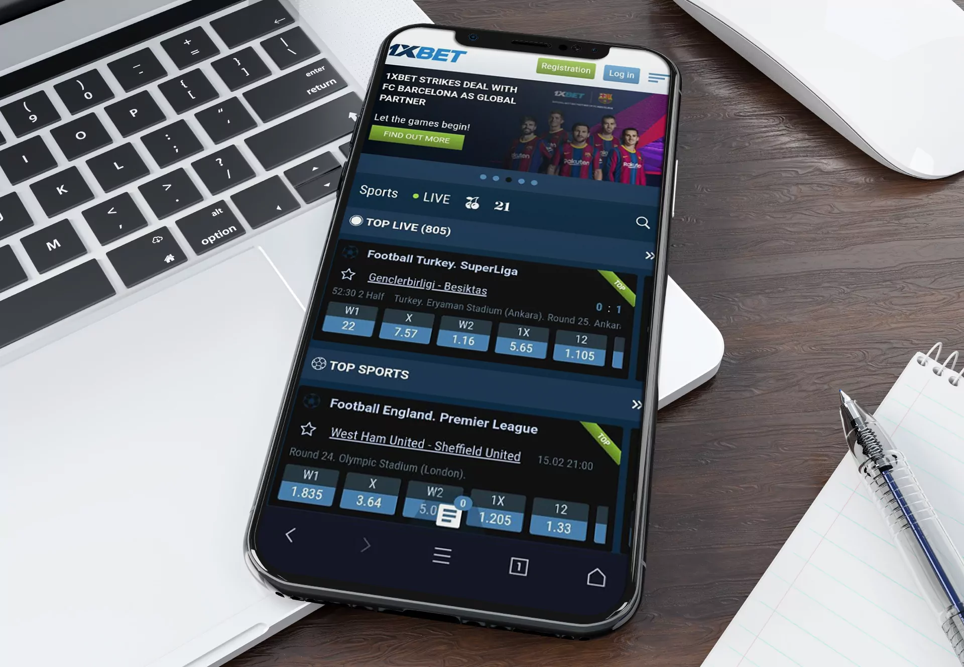The mobile version of 1xBet has a convenient functionality and options for sports betting, gambling and lotteries.