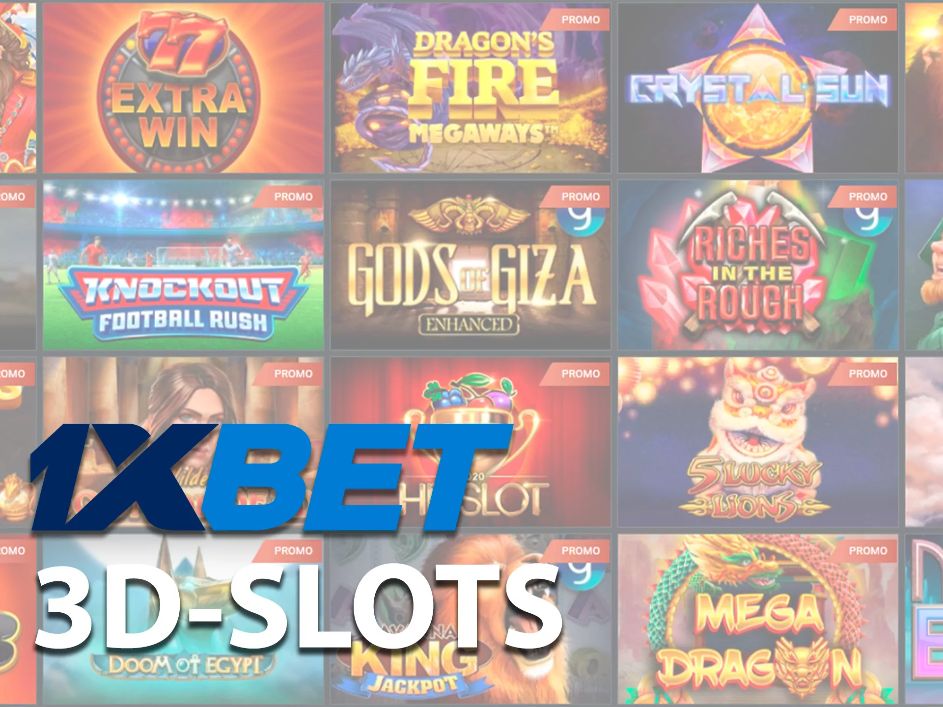 Play 3d slots and have fun at 1xbet casino.