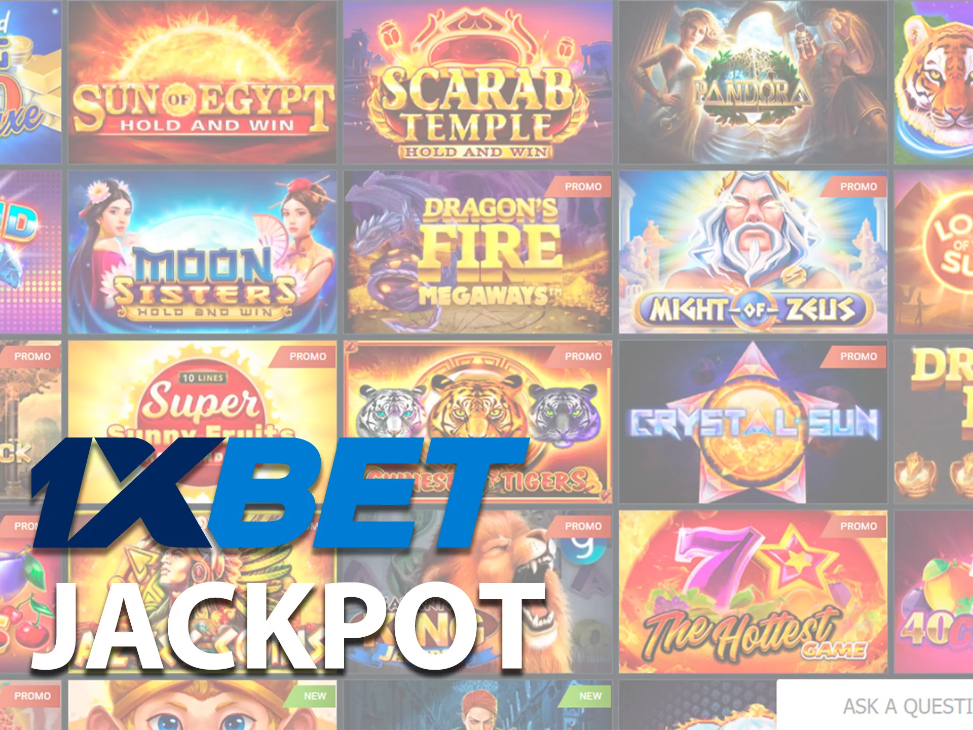 Try to win a part of a big jackpot in 1xbet special slots.