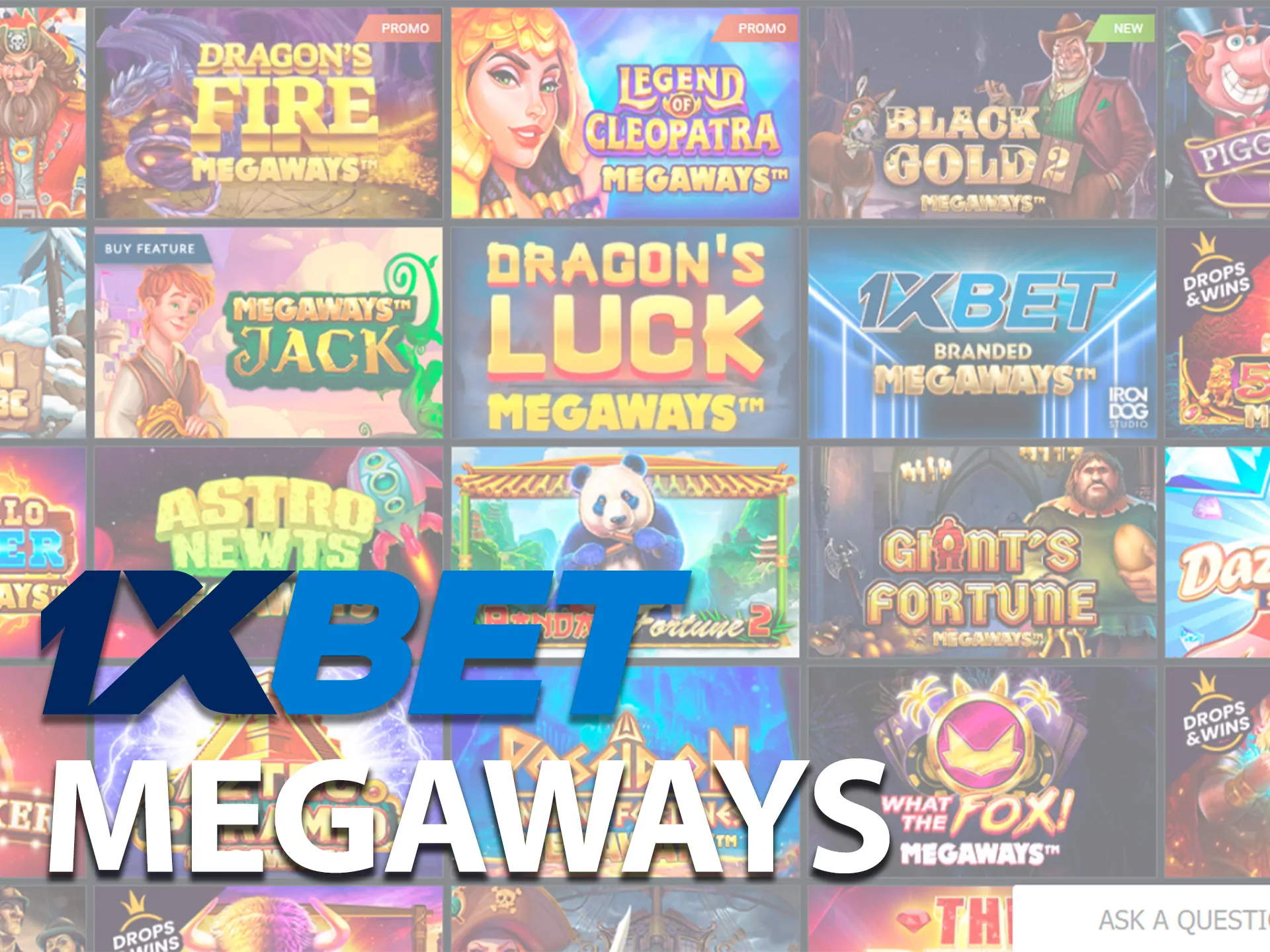 There are lots of different megaways slots at the 1xbet online casino.