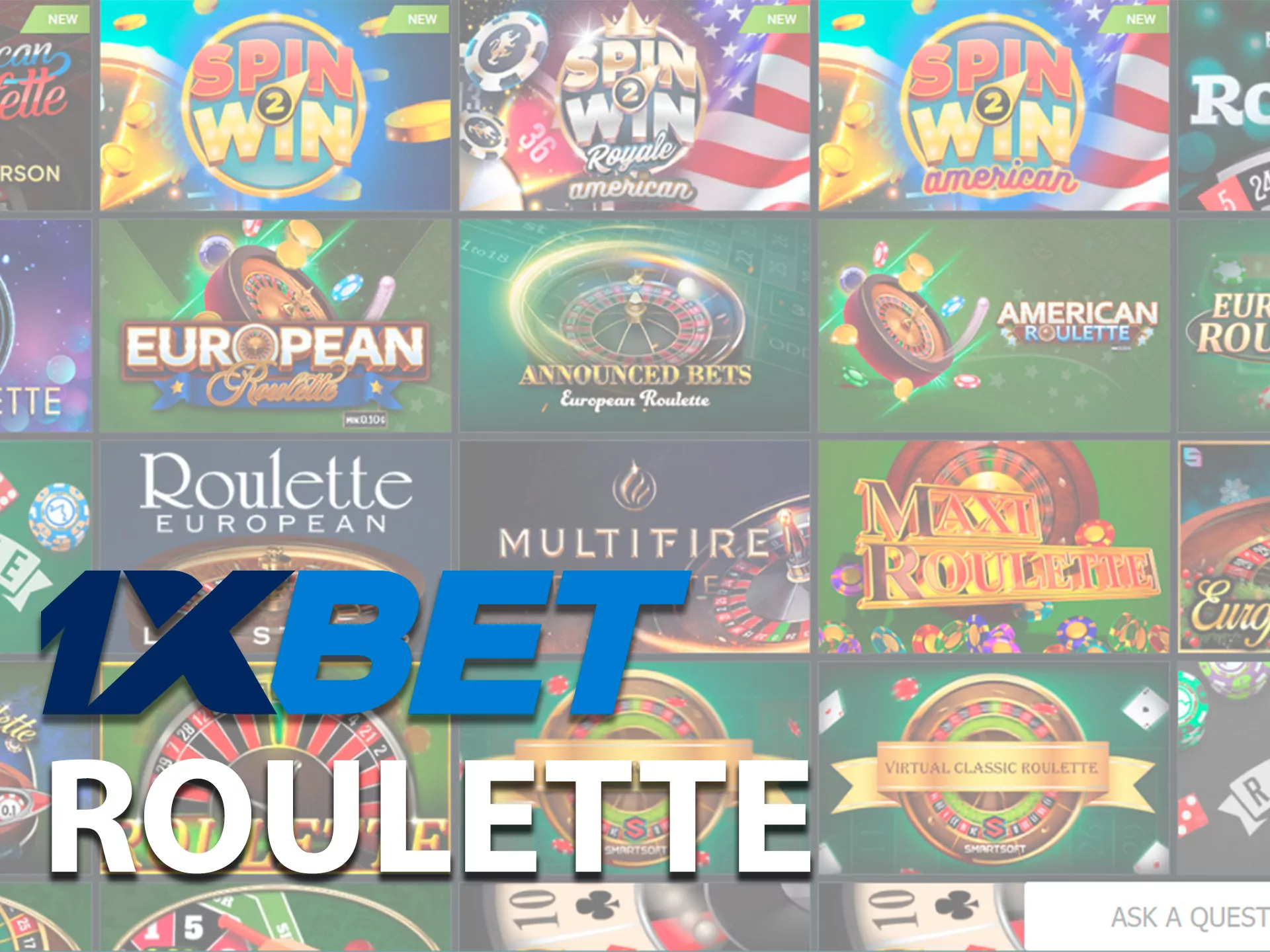 Make a deposit on 1xbet and play online roulette.