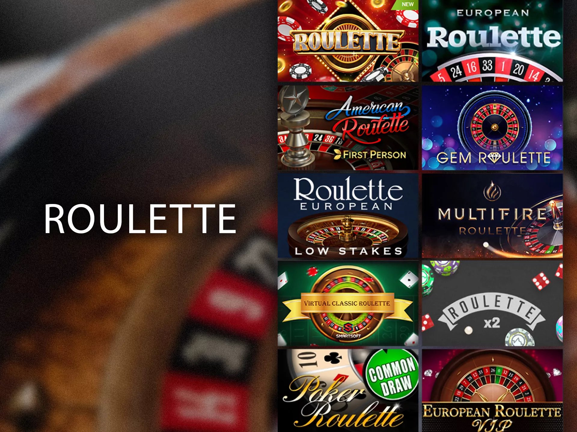 Online Roulette is available at 1xBet in India.