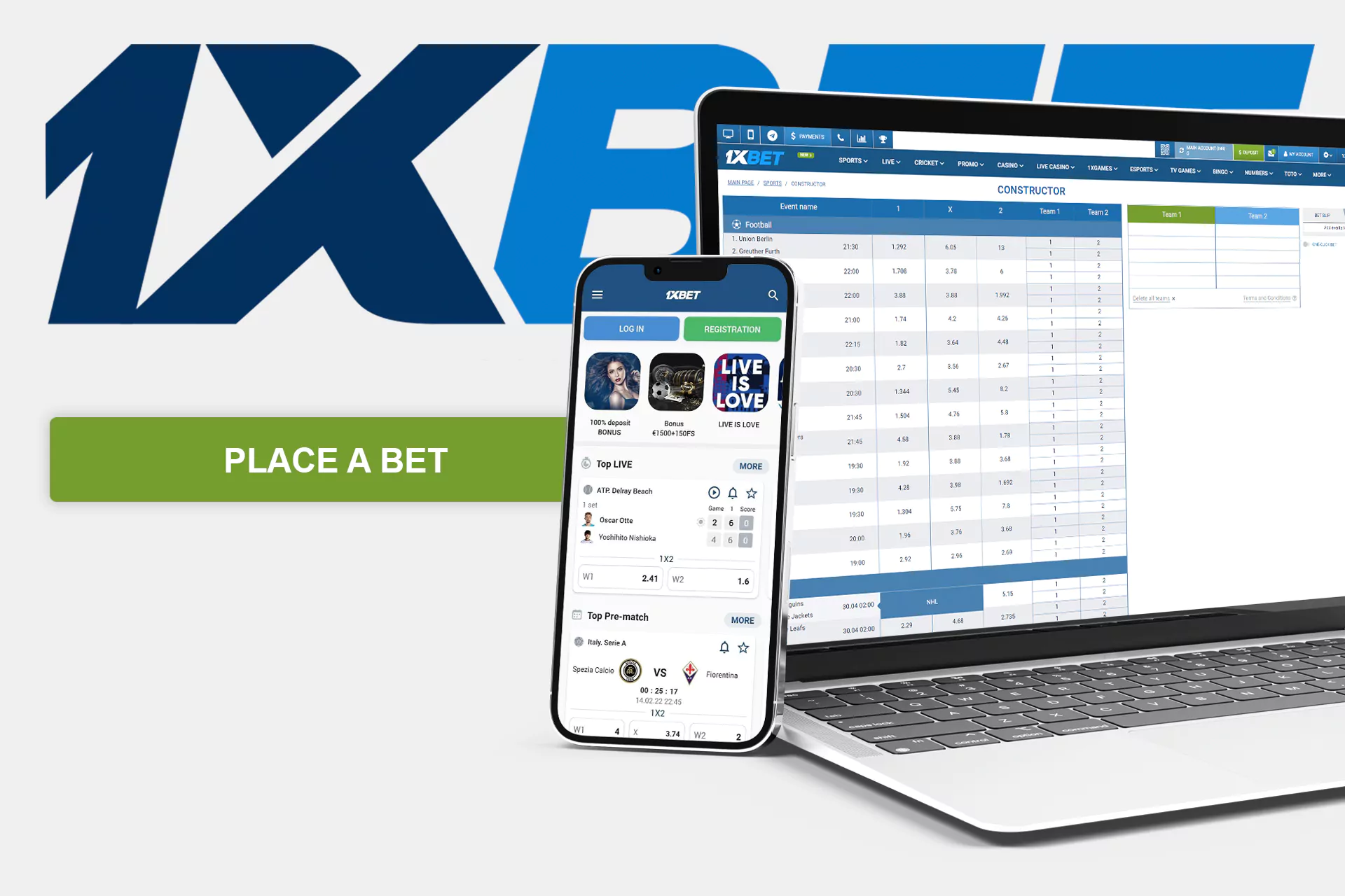 1xBet bet constructor helps to create a bet on several disciplines simultaneously.