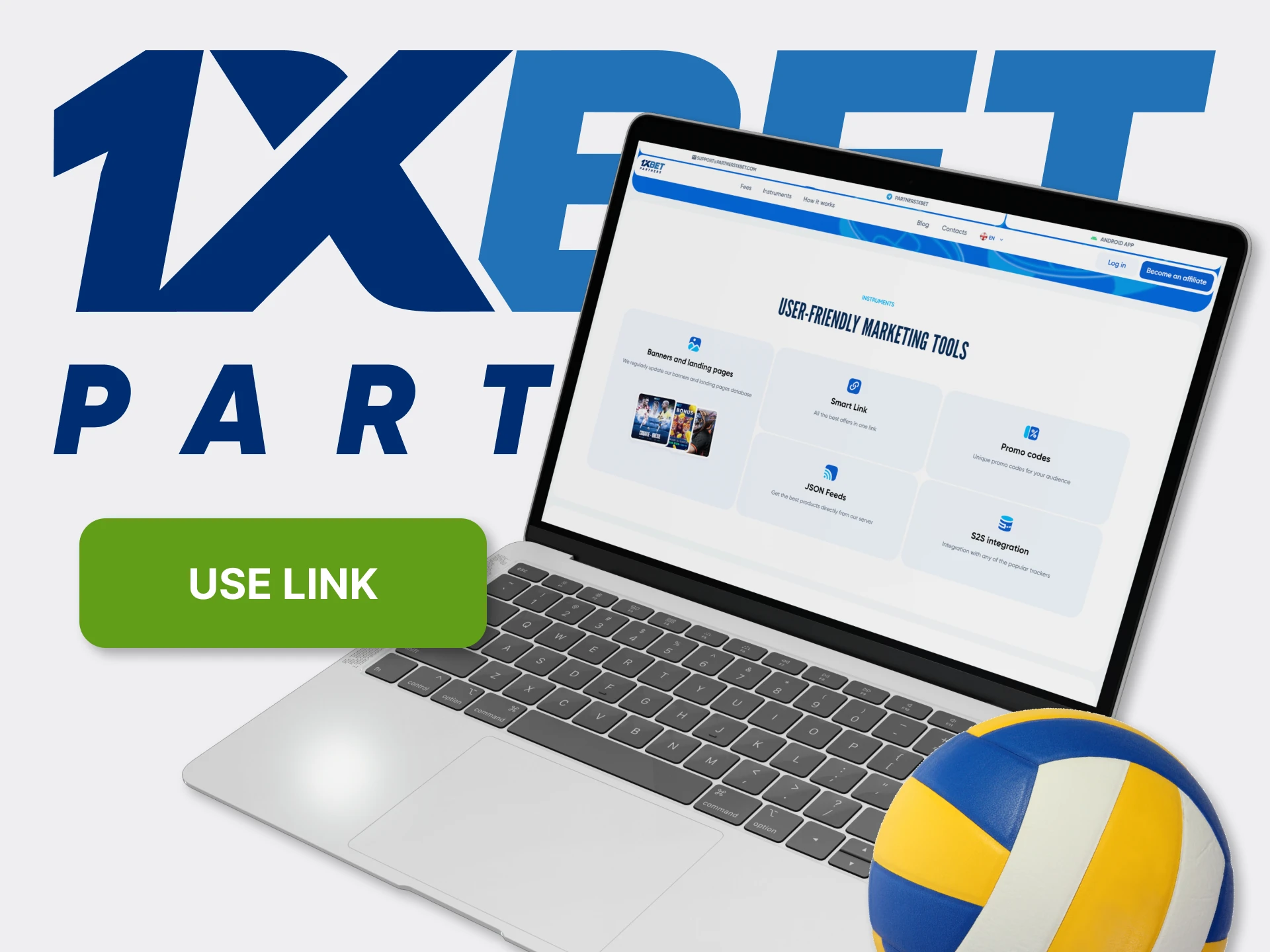 Use a referral link to promote 1xBet.
