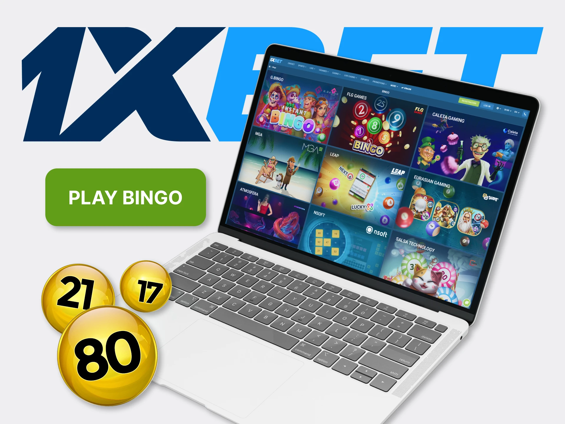 With these instructions, learn how easy it is to start playing bingo at 1xBet.