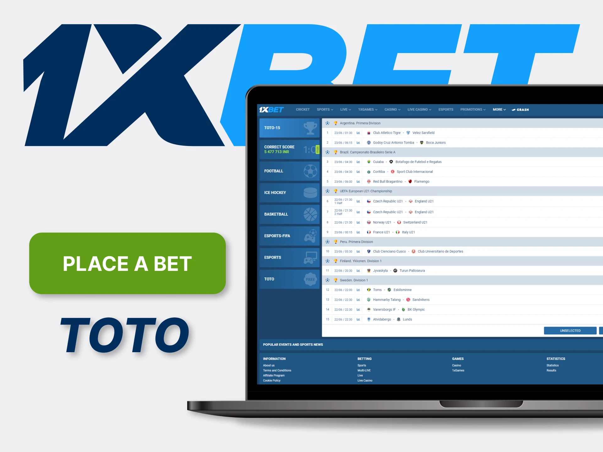 Learn how easy it is to bet on TOTO at 1xBet with these instructions.