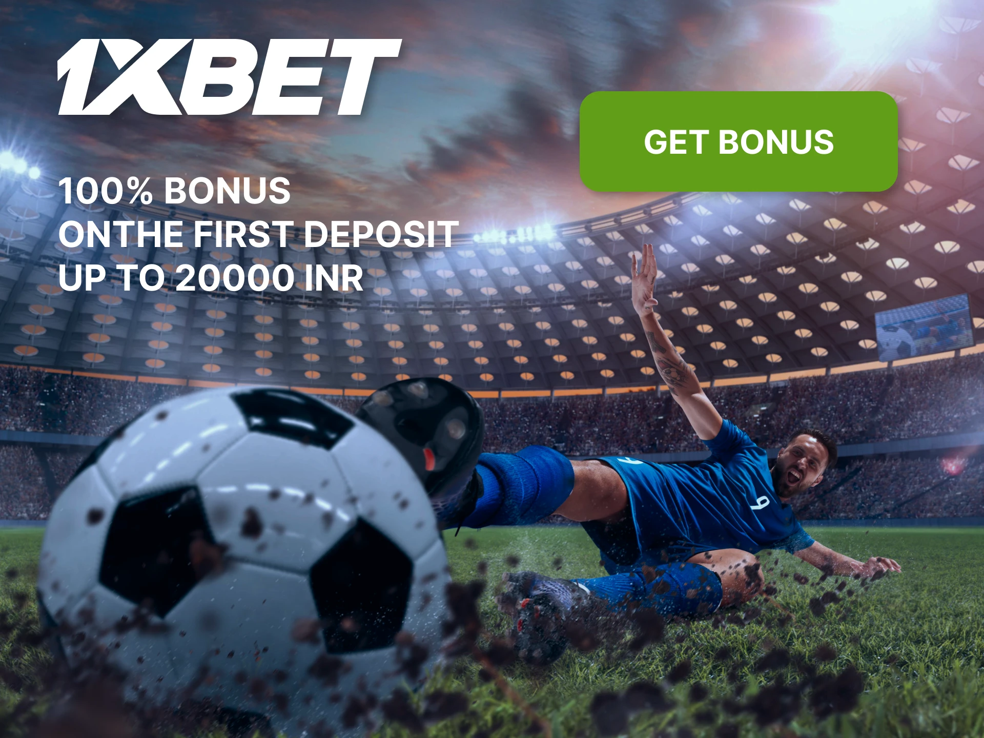 Be sure to get your profitable bonus after registering and making your first deposit at 1xBet.