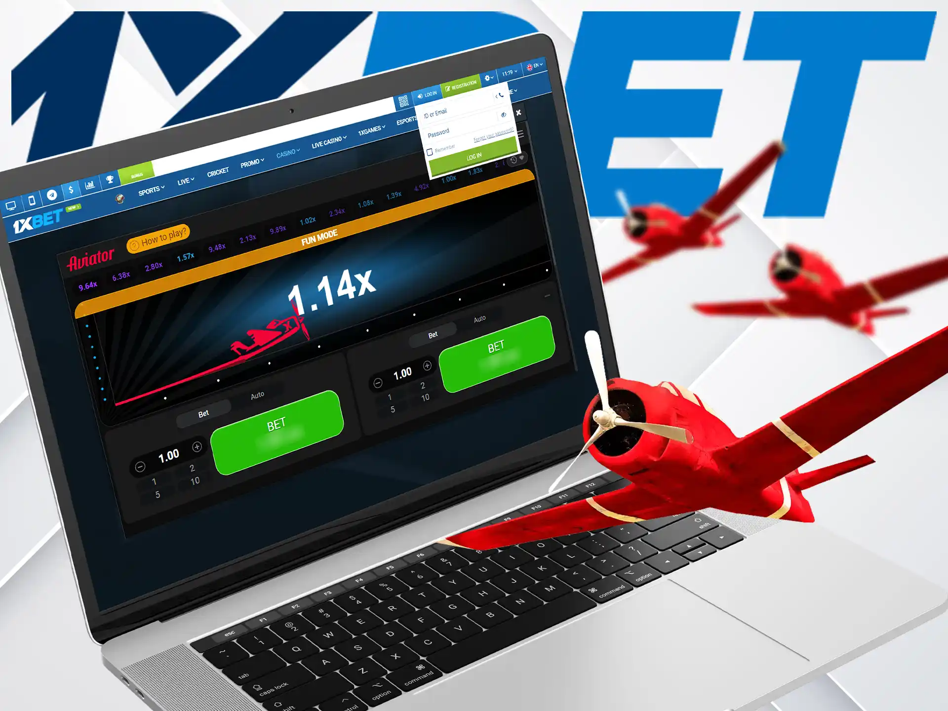 You can start playing at 1xBet Aviator by going through the registration procedure.