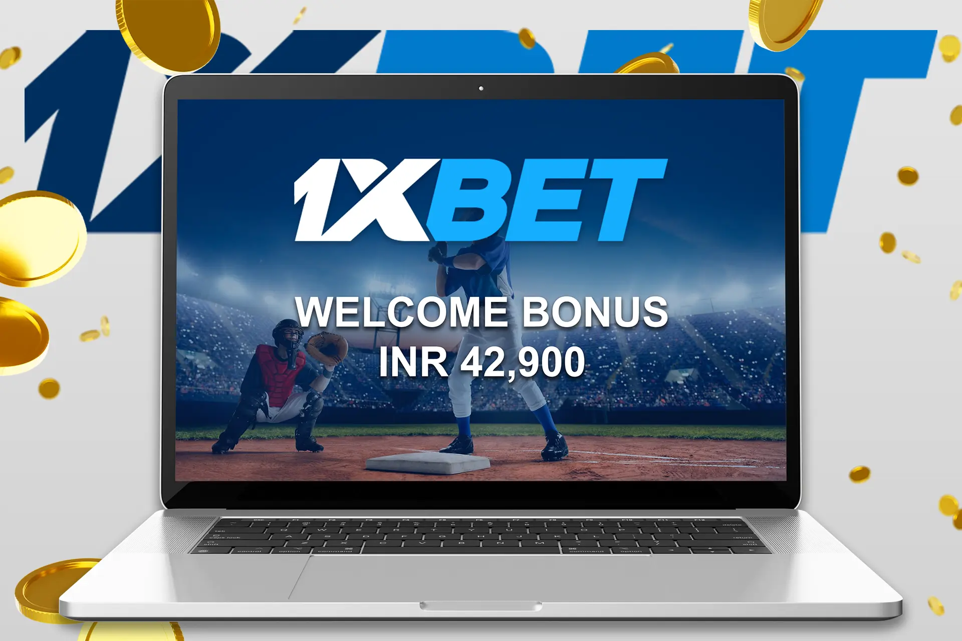 Get an INR 42,900 baseball betting bonus from 1xBet.