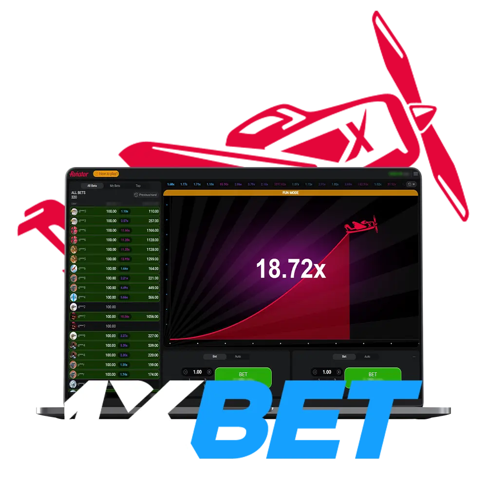 1xBet offers you to play the famous Aviator Game.